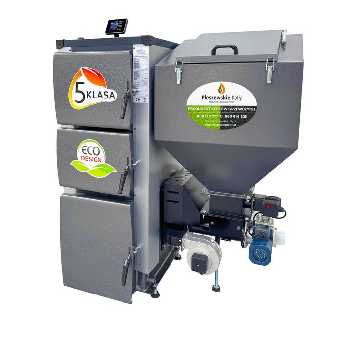 Kocioł z Podajnikiem na Pellet i Ekogroszek 15kW 5 klasa Ekodesign, hybryda, DUO, dwupaliwowy, dwufunkcyjny, dostawa GRATIS, dotacja, montaż