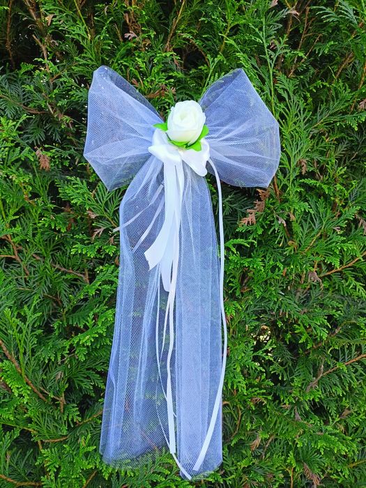 Ozdoby kokardy ślub/komunia 10szt + gratis