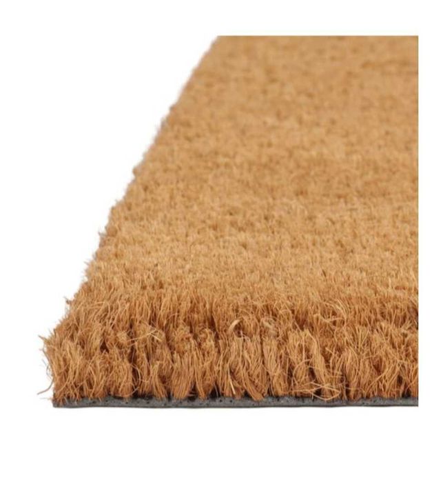 Tapete de porta 90x150 cm fibra de coco tufada natural