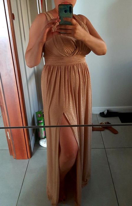 Złota sukienka xl rozmiar 42/44