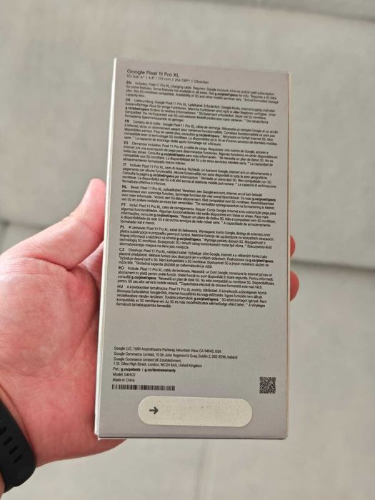 Google Pixel 11 Pro XL 12GB/256GB Obsidiana NOVO/SELADO