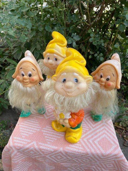 Гном резиновый, набор, игрушки времен СССР