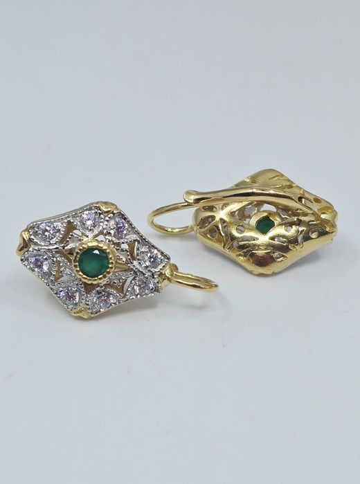 Złote kolczyki próba 750 18k Używane Stan Idealny