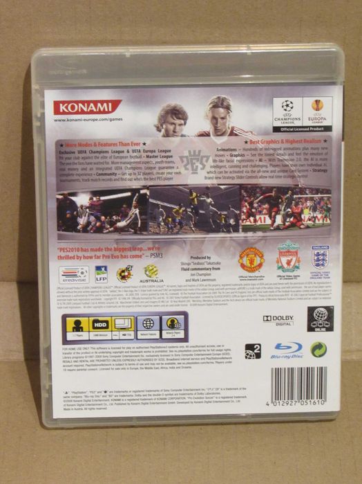 Jogo Playstation 3 PS3 PES 2010 Pro Evolution Soccer