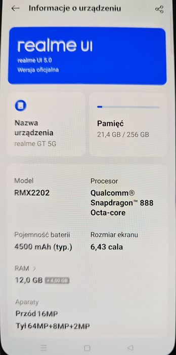 Smartfon Realme GT 5G