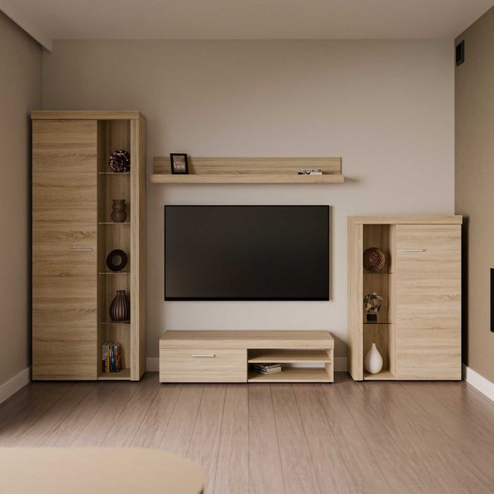 Meble do pokoju meblościanka do salonu witryna szafka rtv półka komoda