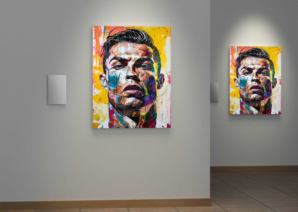 Obraz na płótnie Cristiano Ronaldo CR7 30x40 - Nowoczesny Portret