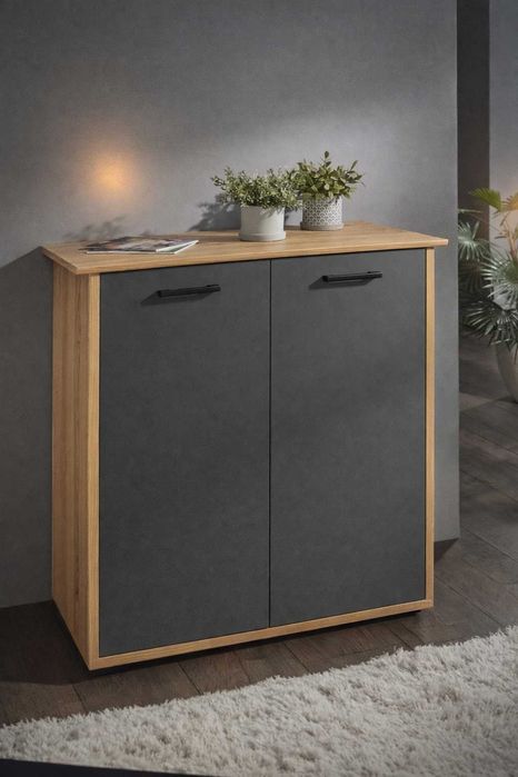 Komoda dąb artisan antracyt szara. 90x 45x90 cm. Likwidacja fabryki