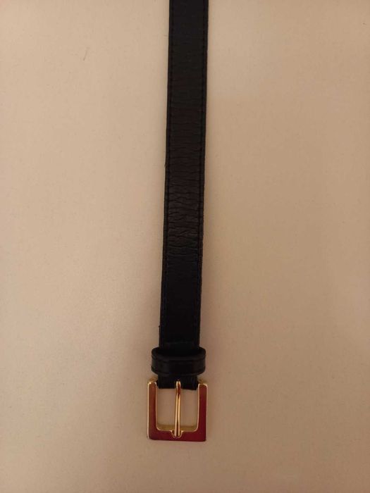 Стильный женский черный кожаный пояс на талию, Италия, размер 42