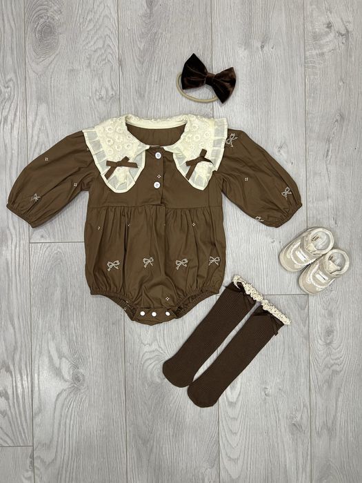 Боді сукня / гольфи / пов’язка / лук для фотосесії