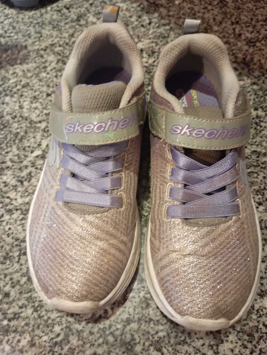 Sketchers glitter sapatos infantis tamanho 30 como novo