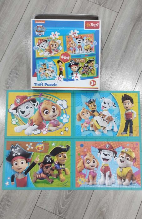 Psi Patrol BAZA auta figurki puzzle