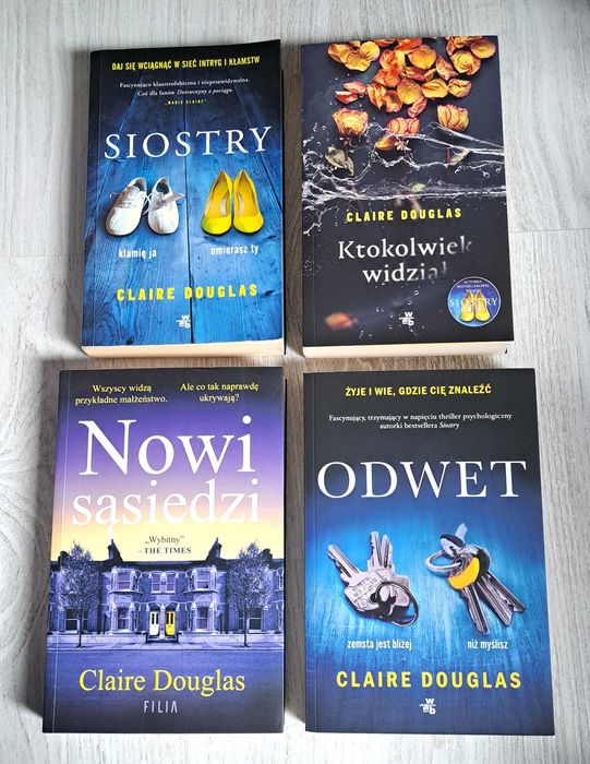 4x Claire Douglas Nowi sąsiedzi + Odwet + Siostry + Ktokolwiek widział     bdb