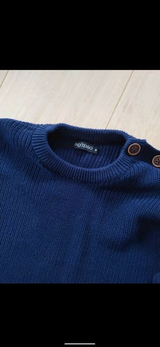 Męski sweter granatowy M