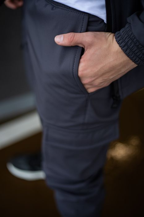 Міський сірий чоловічий костюм soft shell Intruder куртка та штани