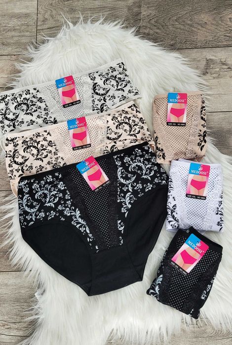 Medoosi 5 par majtek bawełnianych nowe damskie śliczne XL
