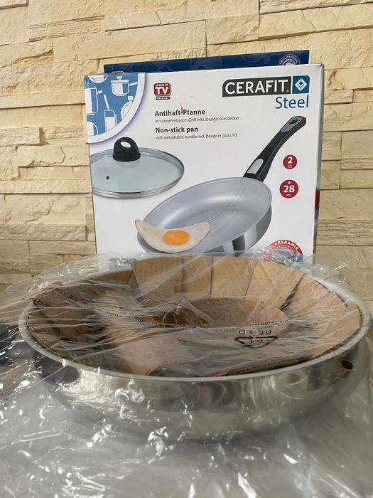 Genius Cerafit Steel patelnia  stal nierdzewna – 28 cm