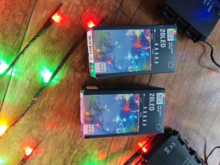 Zestaw świątecznych iluminacji multikolor światełka LED RGB