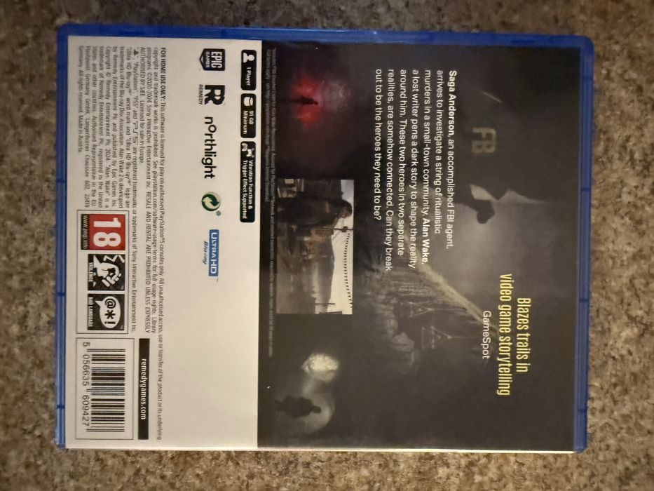 Alan wake 2 ps5 plus kod na alan wake remastered