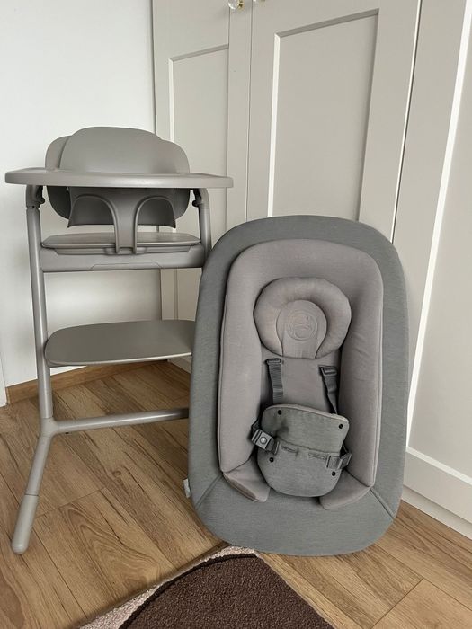 Cybex Lemo Krzesełko Bujaczek Zestaw 4w1 Suede Grey