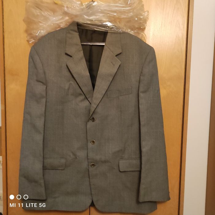 Blazer homem cinza lã