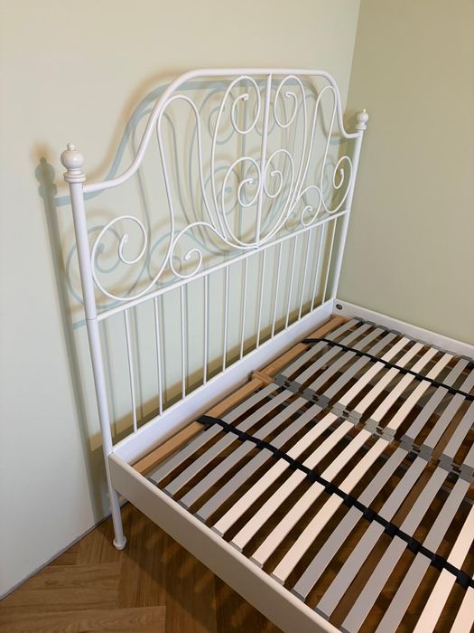 IKEA LEIRVIK ze stelażem LEIRSUND, 140x200cm