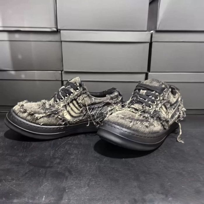 Кеды Rick Owens Distressed Low
