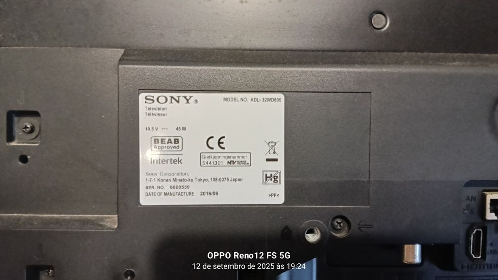 Smart TV _SONY_32"_LED_Netflix_YouTubeEcran 81cm
Tamanho- 32" (81 cm na diagonal d