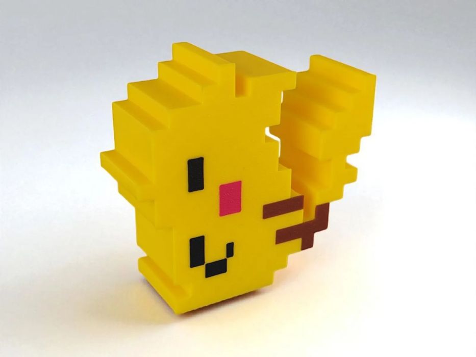 Figura Pokemon Pikachu 8-Bit Estilo Retro