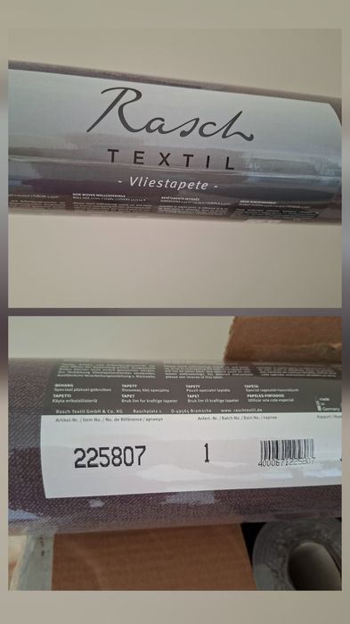 Tapeta fioletowa RASCH 225807, 11 rolek