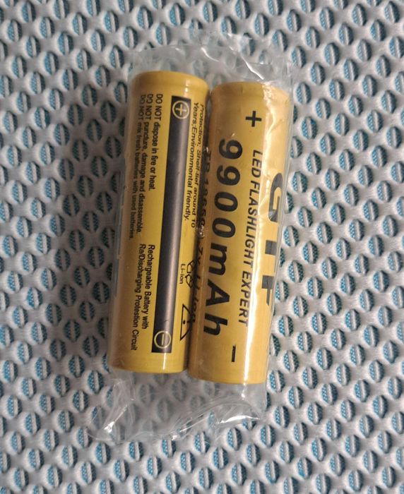 Pack of 2 Rechargeable 18650 Batteries, 3.7 V, 9900 mAh64751091486850123