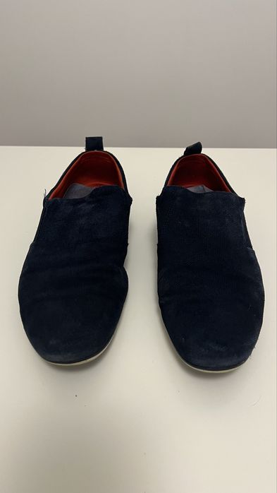 Niebieskie granatowe mokasyny męskie espadryle 39