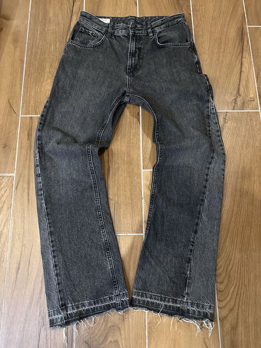 Zara flared jeans zip