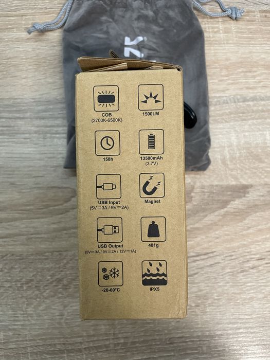 Klarus WL3 Кемпінговий Ліхтар COB 13500 mAh +PowerBank 1500 lumen