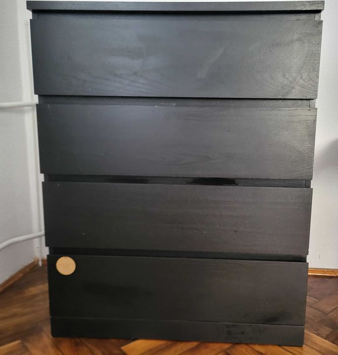 Komoda Ikea Malm Czarnobrąz