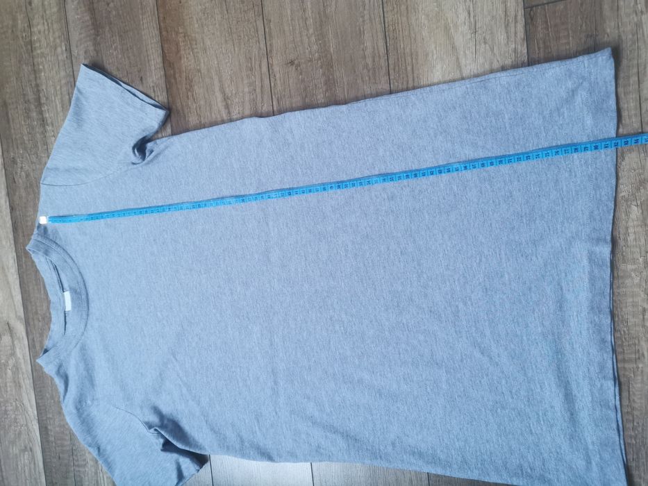 Sukienka szara HM 36 S bawełna długi t-shirt