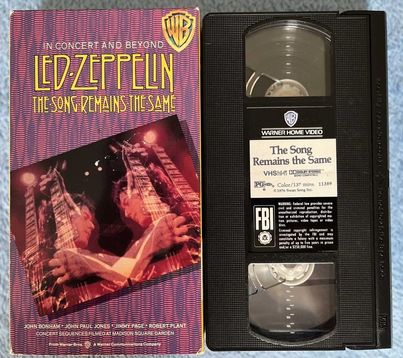 LED ZEPPELIN - The Song Remains The Same - VHS - Unikat - USA -1987