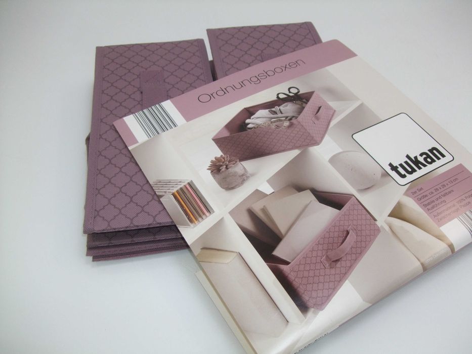 Pojemnik SKŁADANY PUDEŁKO 2 szt do Przechowywania 28x28x13cm ORGANIZER