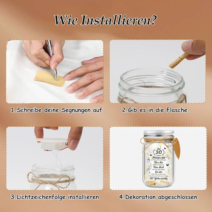 Світлодіодна пляшка з написом, подарунок на 30-річчя