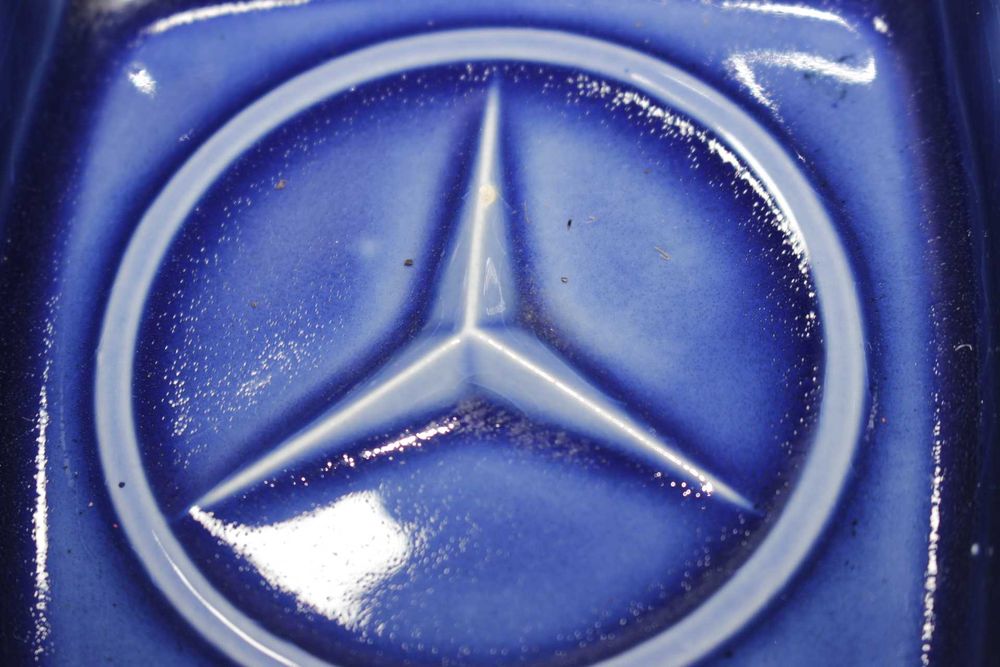 Antigo Cinzeiro Loiça Mercedes - Azul e preto