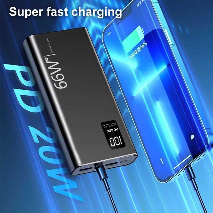 PowerBank(Павербанк)  со сверхбыстрой зарядкой  на 40000 mAh 66W-