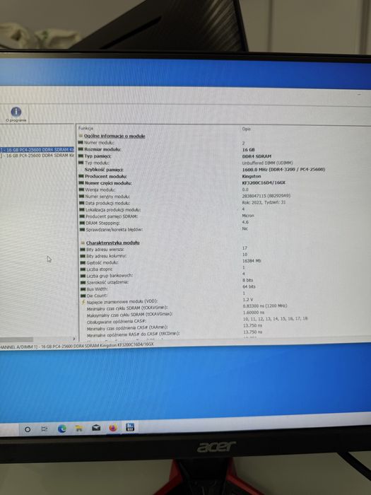 Komputer gamingowy  idealny na komunie ,Ryzen 3600, 32ddr4 3200 , rtx 4060ti z monitorem Acer