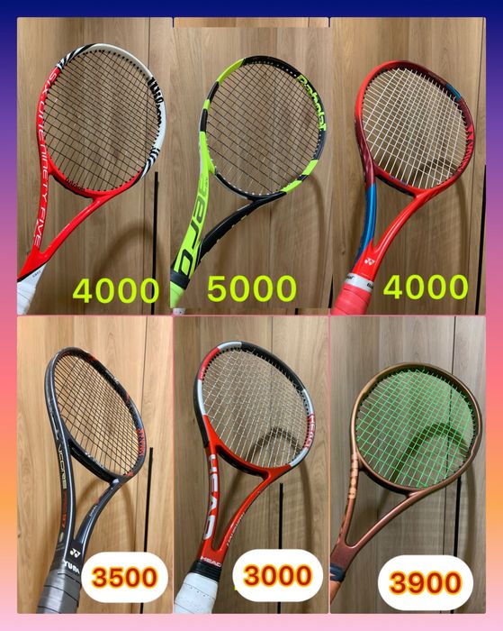Тенісні ракетки Wilson Yonex Head Babolat