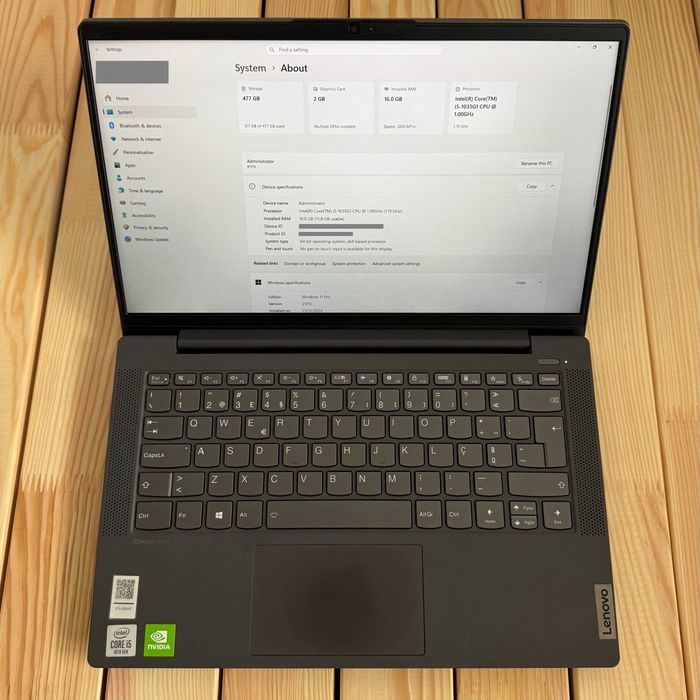 Portátil Lenovo i5 16GB RAM / 512GB SSD / MX330 / Bateria Nova