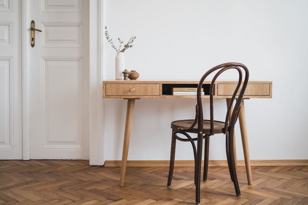 Biurko drewniane Viken mid-century modern duński styl