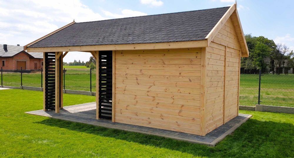 Domek narzędziowy domek drewniany plus altana pergola HIT 2w1