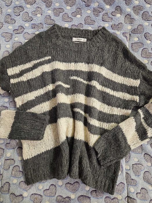 Sweter Mango S szary
