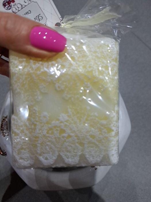 Лампа декоративна керамічна з свічкою