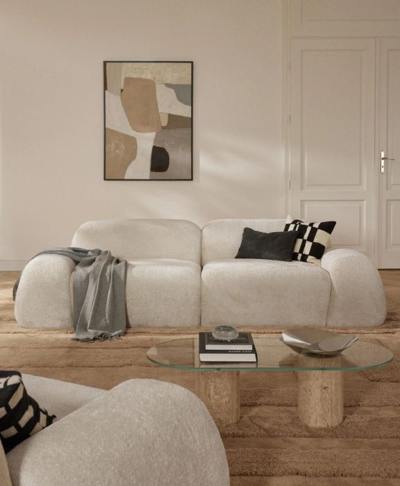 Sofa modułowa Teddy-Bouclé Wolke (3-osobowa)