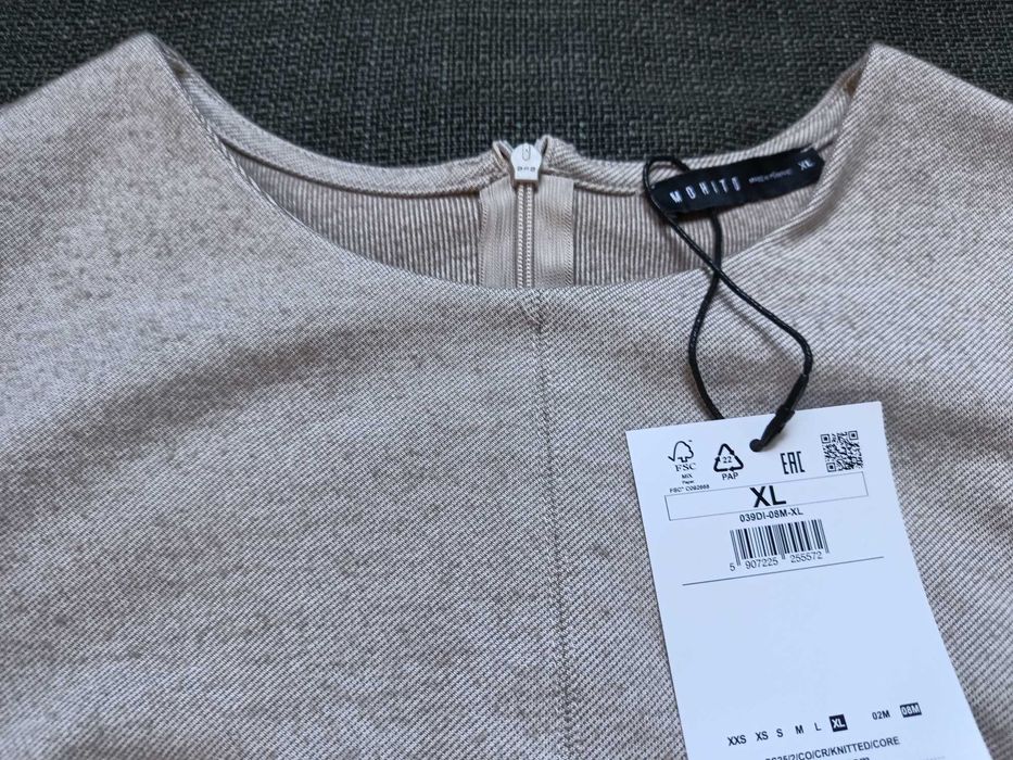 Beżowa sukienka mini rozmiar L/XL Mohito